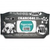 Absorb Plus Charcoal Pet Wipes - Peppermint